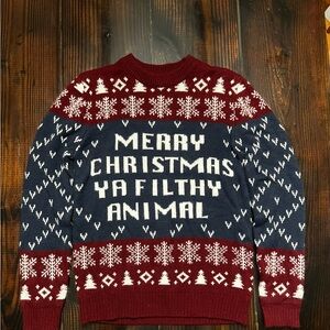 Ugly Christmas Sweater - Red and Blue Crewneck